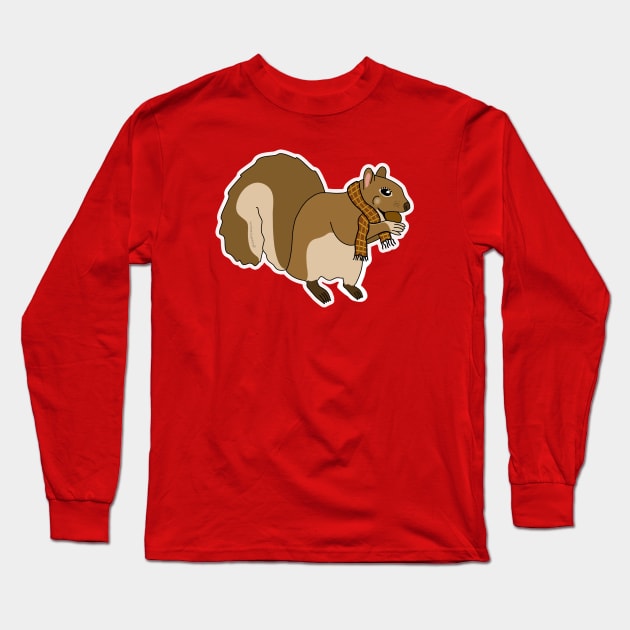 Fashionable Squirrel Long Sleeve T-Shirt by crankycranium